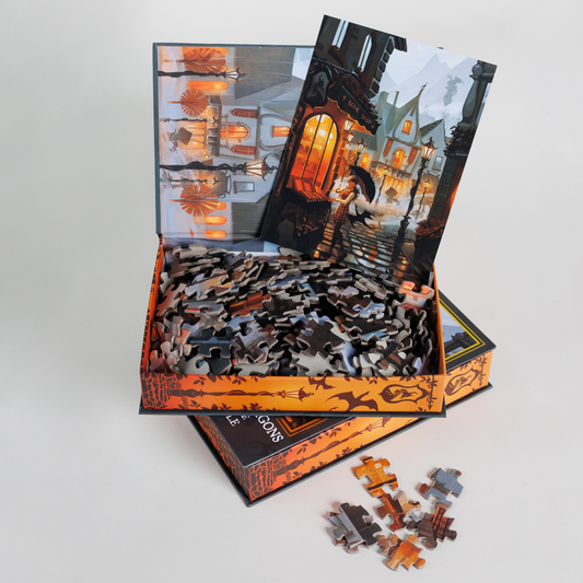 Browsing Book Dragons Keepsake Puzzle