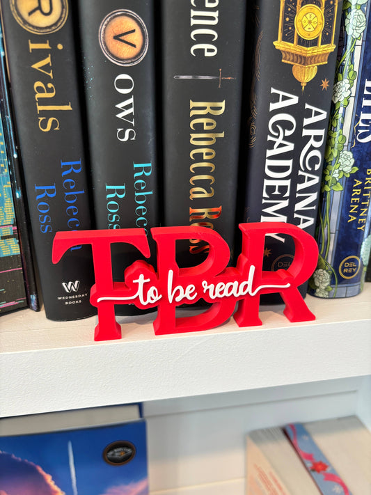 To Be Read (TBR) Standing Shelf Sign