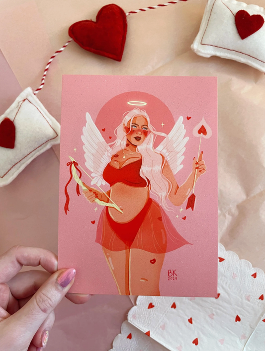 Curvy Cupid *Valentine's Post Card*