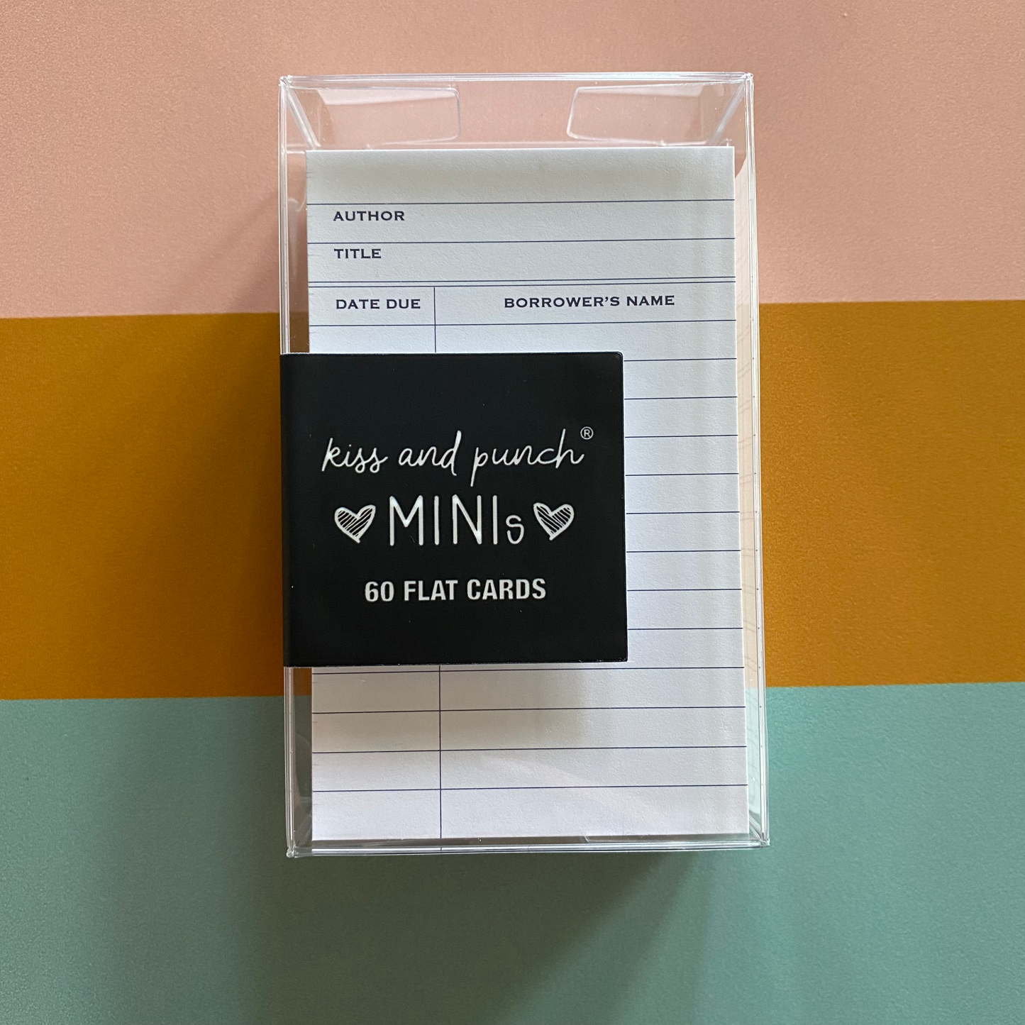 NEW! White Library Card Minis™ - Flat Notecard Set of 60