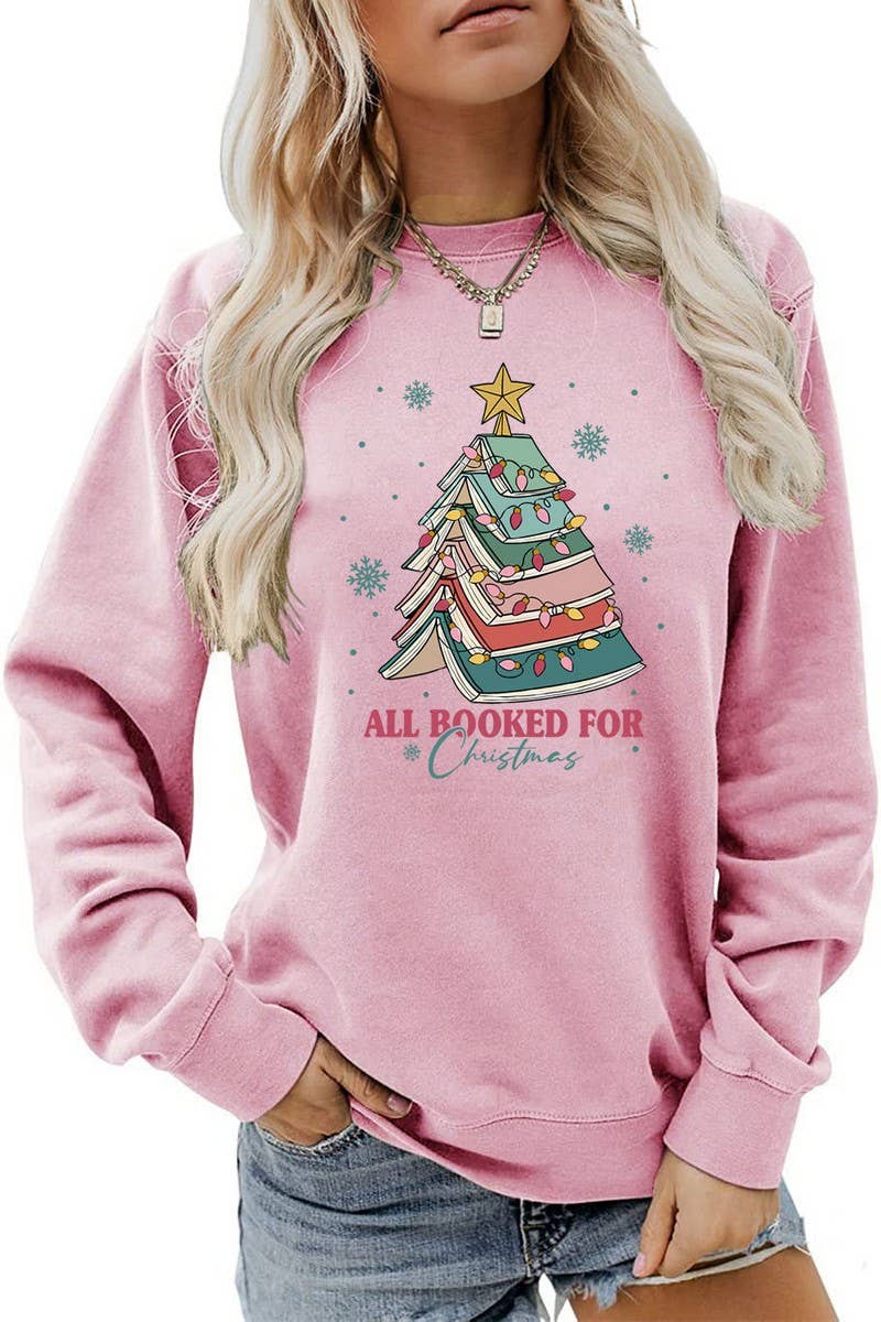 CWTBLL01325_LETTER PRINT CREW NECK CHRISTMAS SWEATSHIRT