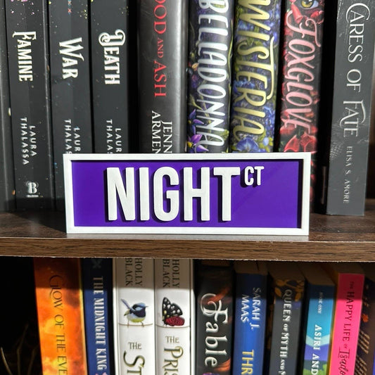 Night Court Street Sign | Bookshelf Decor
