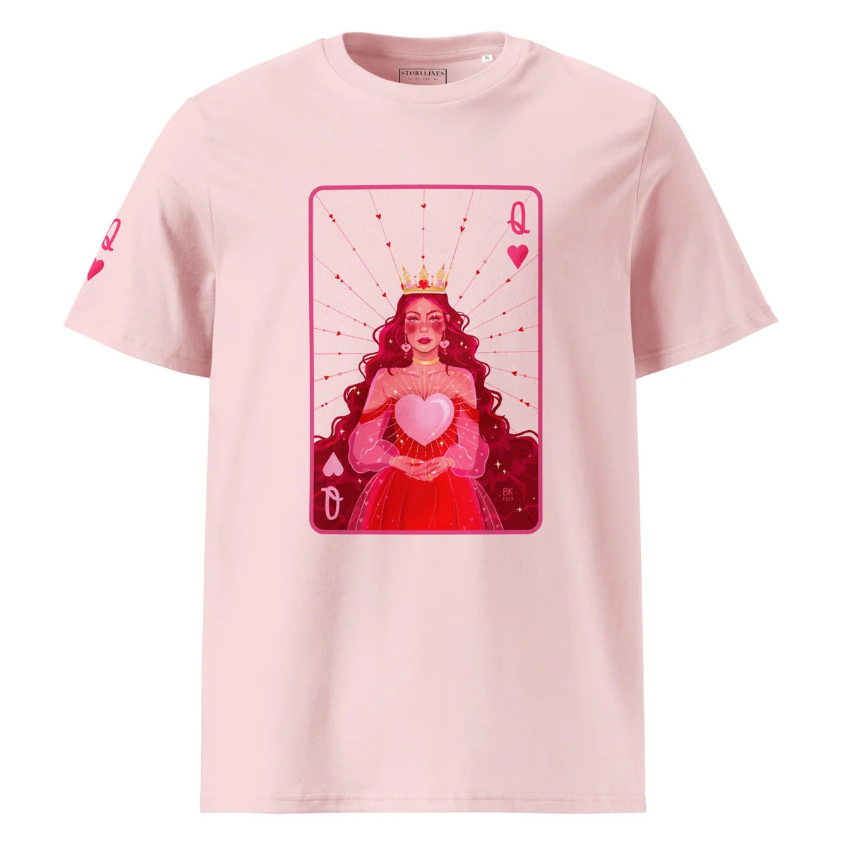 Queen of Hearts Oversized Cotton T-Shirt