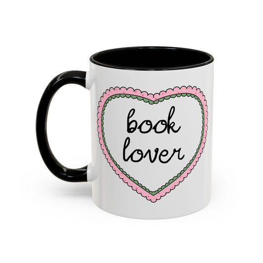 Book Lover Coffee Mug with Heart