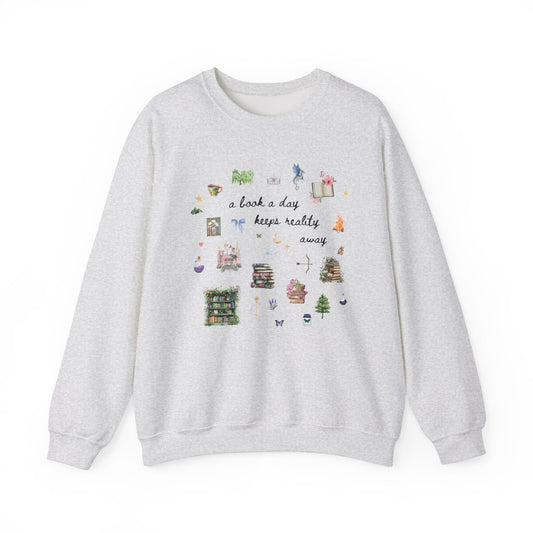 Cozy Romantasy Reader Sweatshirt for Romance Author