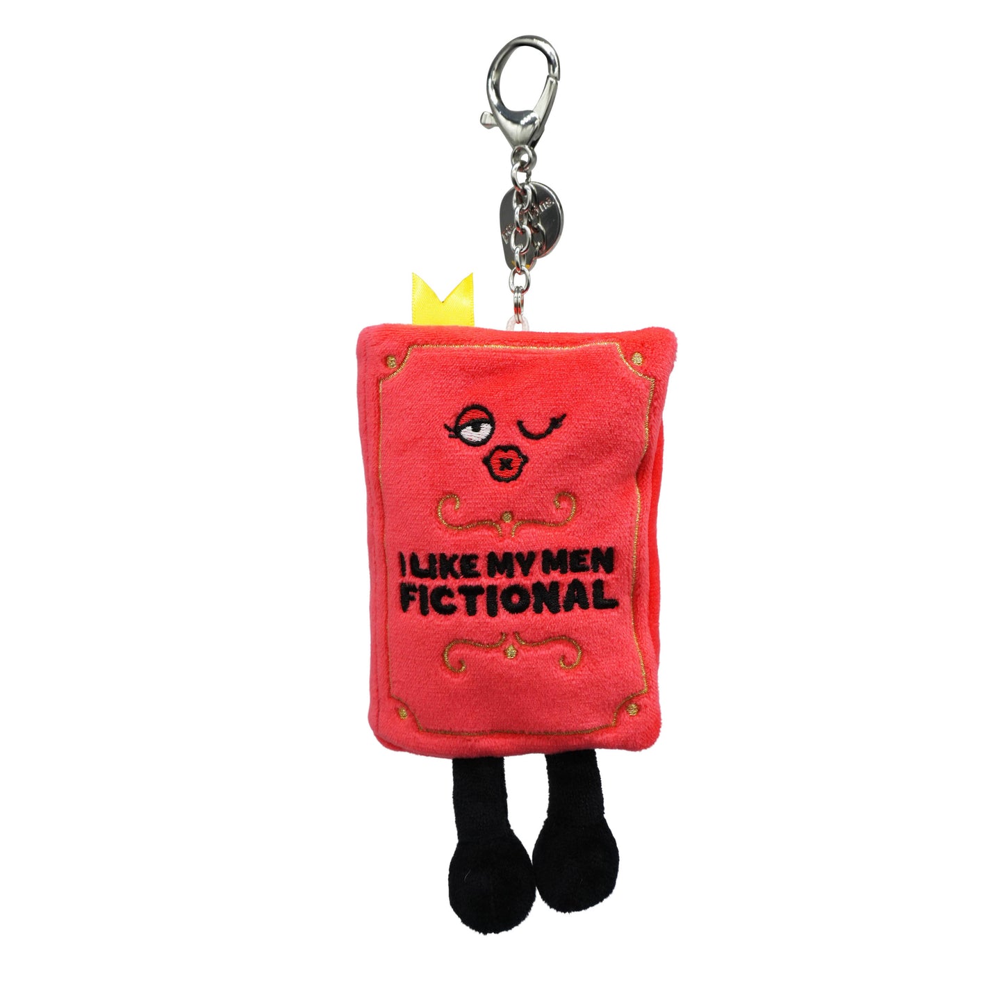 "I Like My Men Fictional" Book Plush Bag Charm