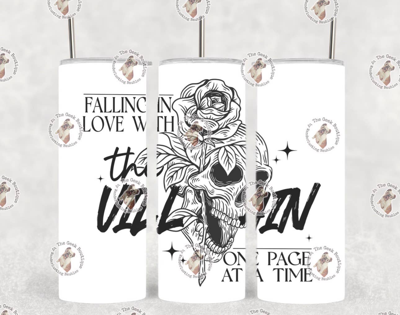 Falling In Love With The Villain Romance Bookish Tumbler
