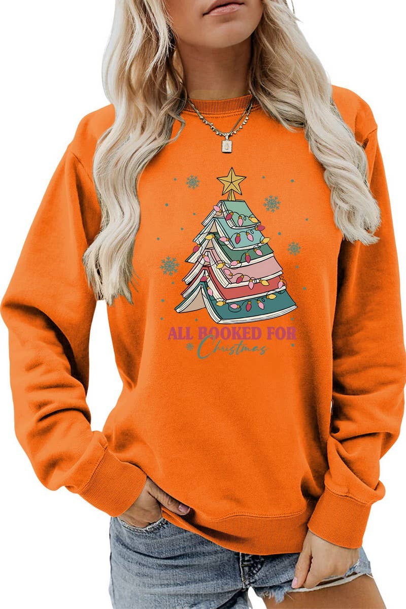CWTBLL01325_LETTER PRINT CREW NECK CHRISTMAS SWEATSHIRT