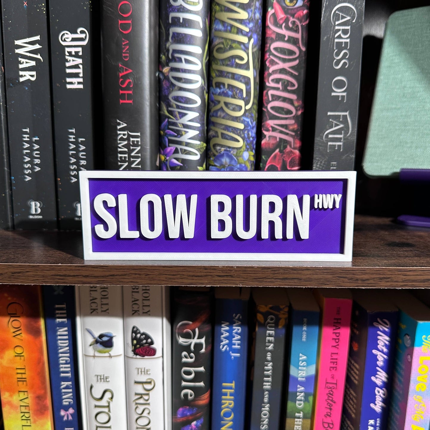 Slow Burn Street Sign | Bookshelf Decor