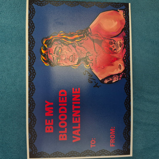 Be My Bloodied valentine print