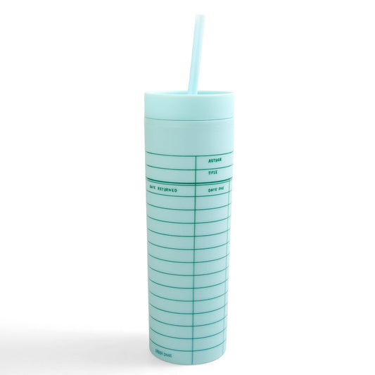 Sky Blue Library Card 16oz Tumbler