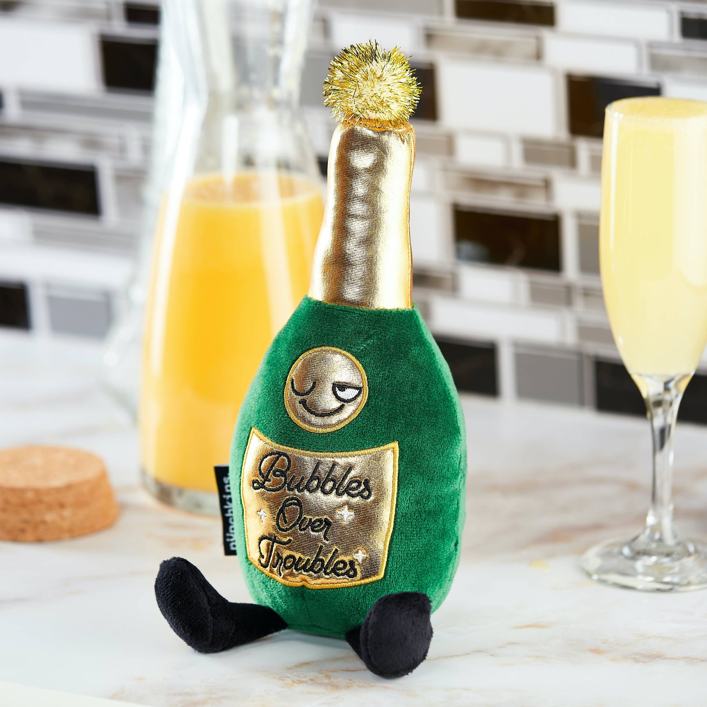 Cute Champagne Novelty Plushie, Perfect Holiday Gift