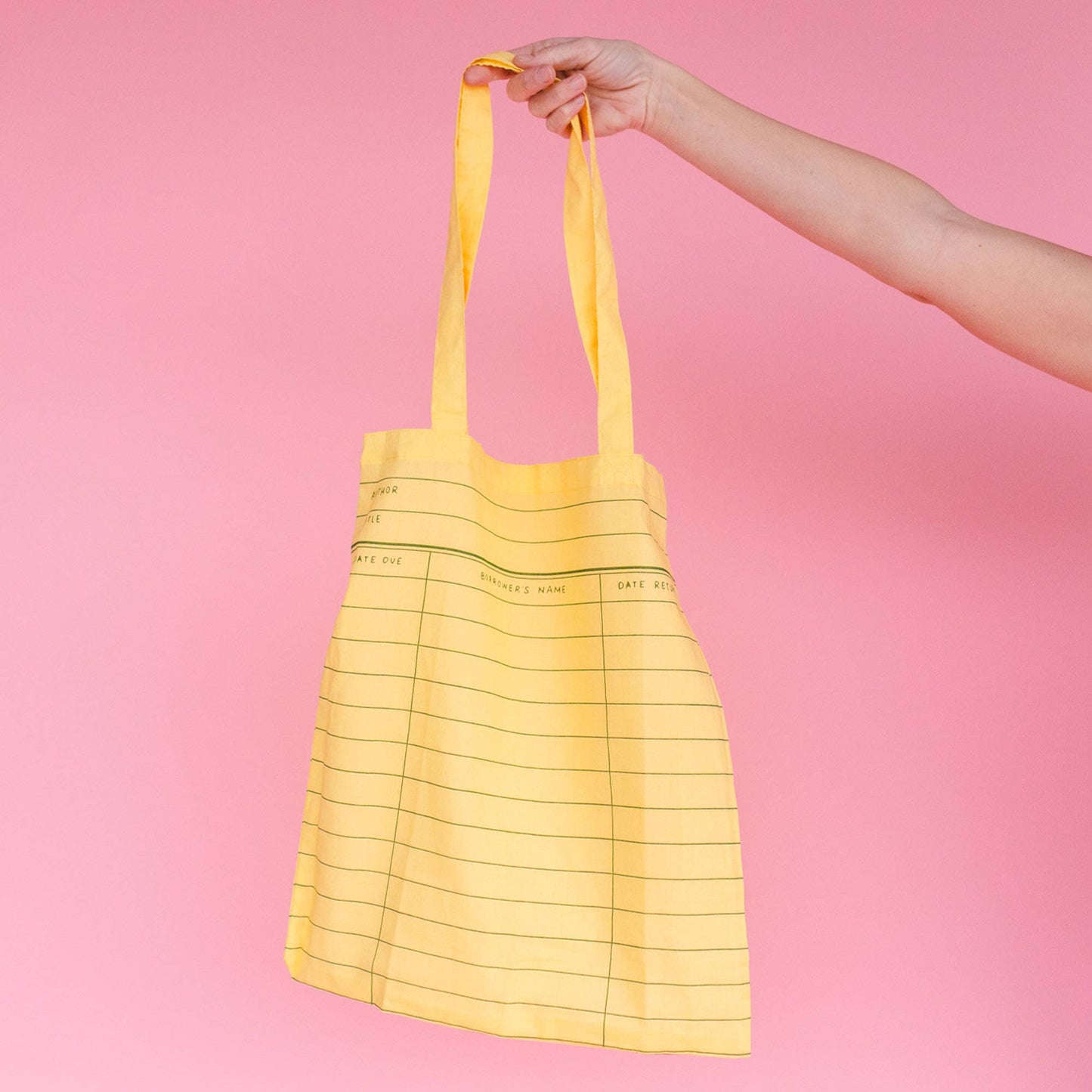 Yellow Library Card Lightweight Foldable Tote Bag