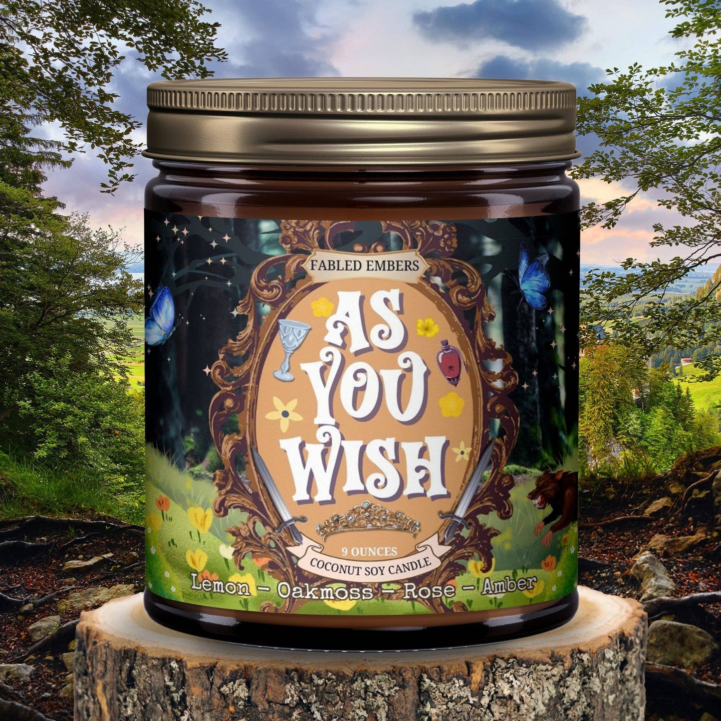 AS YOU WISH fairy tale nostalgic 9oz Candle Coconut Soy