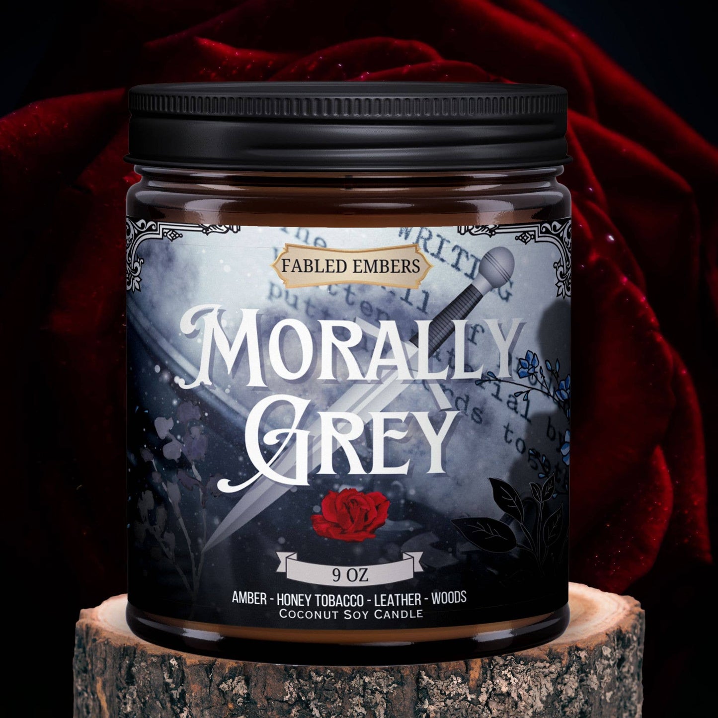 MORALLY GREY Book Lovers 9oz Candle Coconut Soy