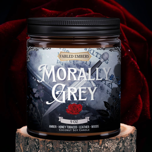 MORALLY GREY Book Lovers 9oz Candle Coconut Soy