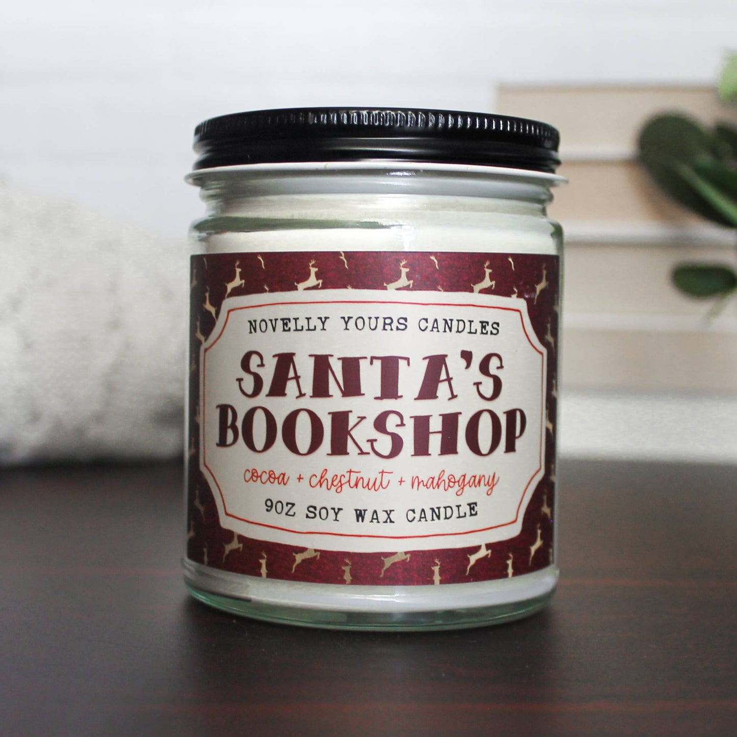 Santa's Bookshop candle | Christmas, Holiday, & Bookish Gift