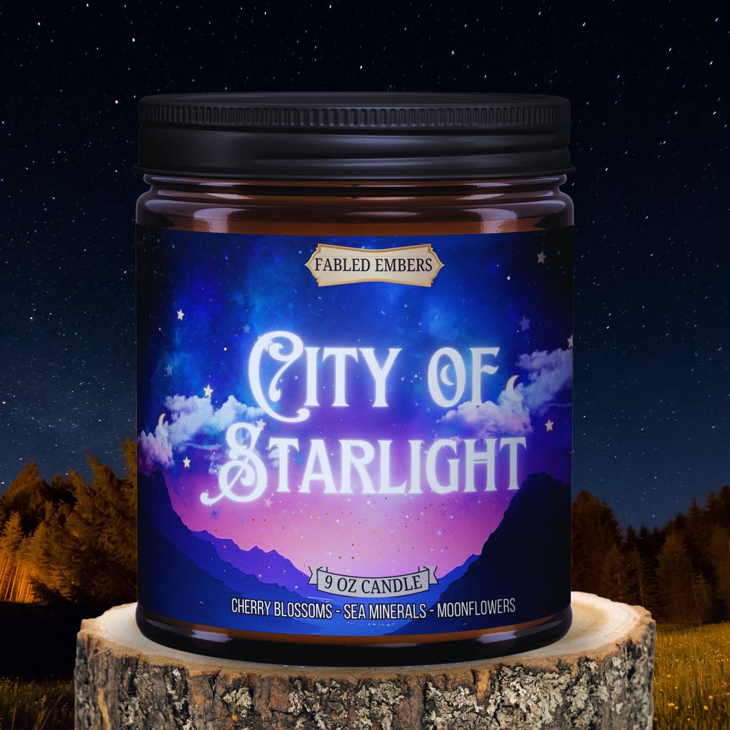 CITY OF STARLIGHT book lovers candle