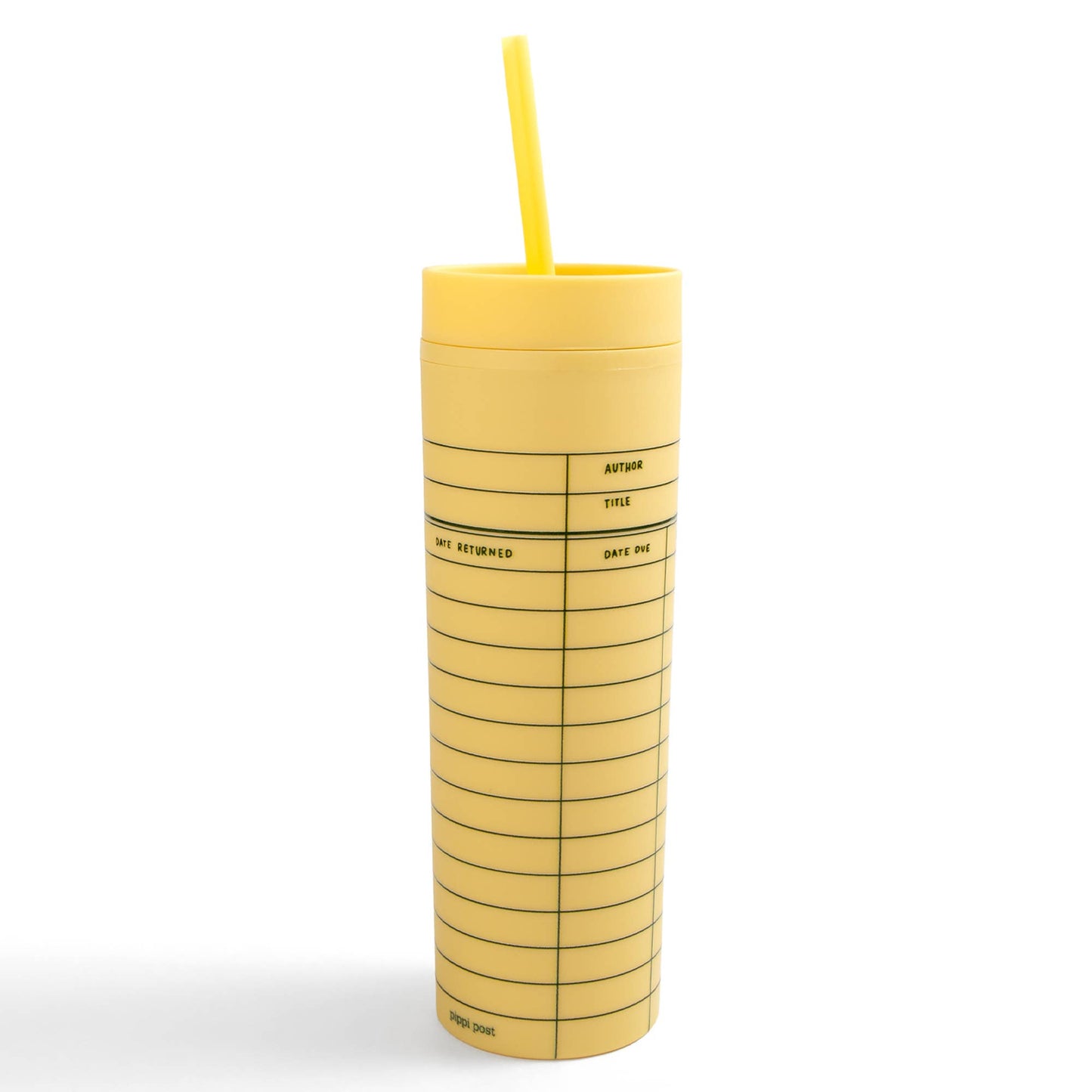 Yellow Library Card 16oz Tumbler