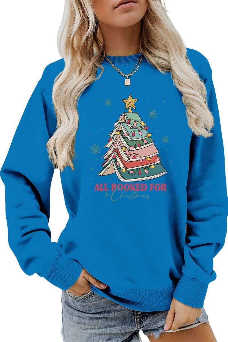 CWTBLL01325_LETTER PRINT CREW NECK CHRISTMAS SWEATSHIRT
