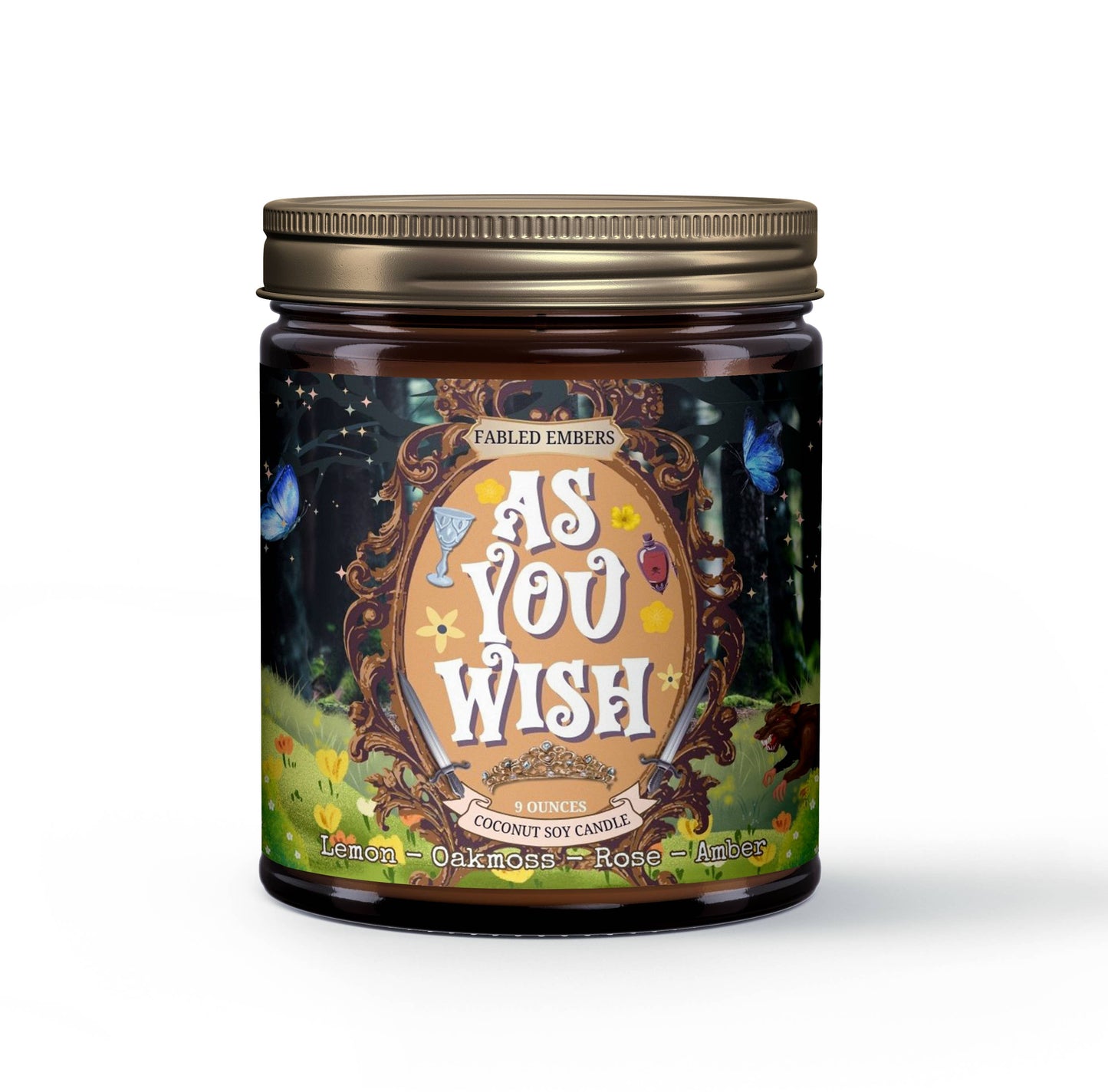 AS YOU WISH fairy tale nostalgic 9oz Candle Coconut Soy