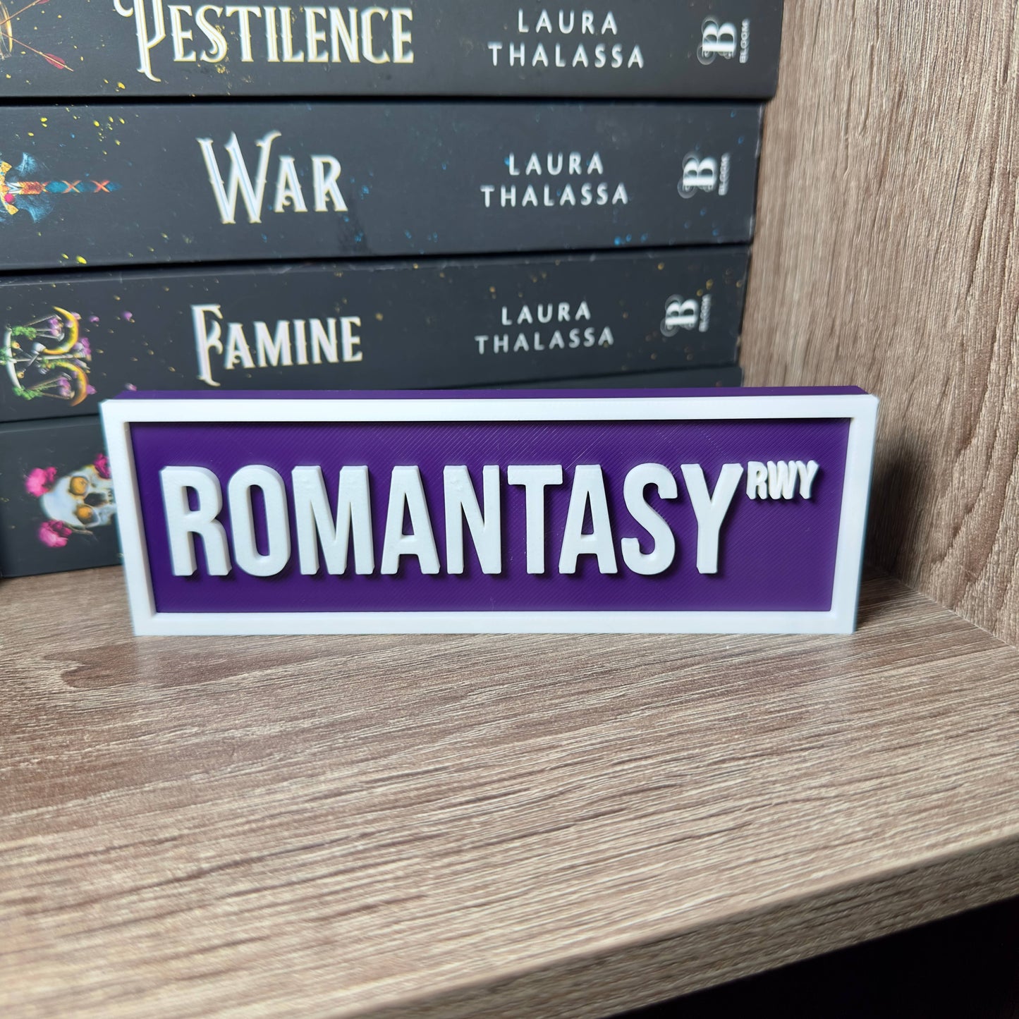 Romantasy Street Sign | Bookshelf Decor