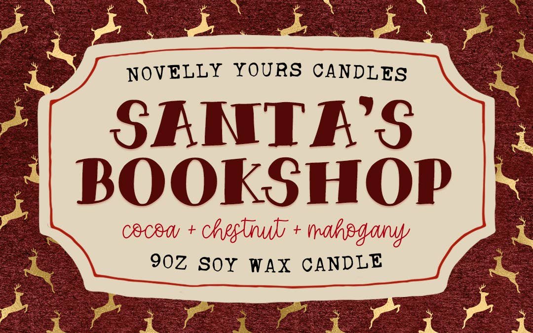 Santa's Bookshop candle | Christmas, Holiday, & Bookish Gift