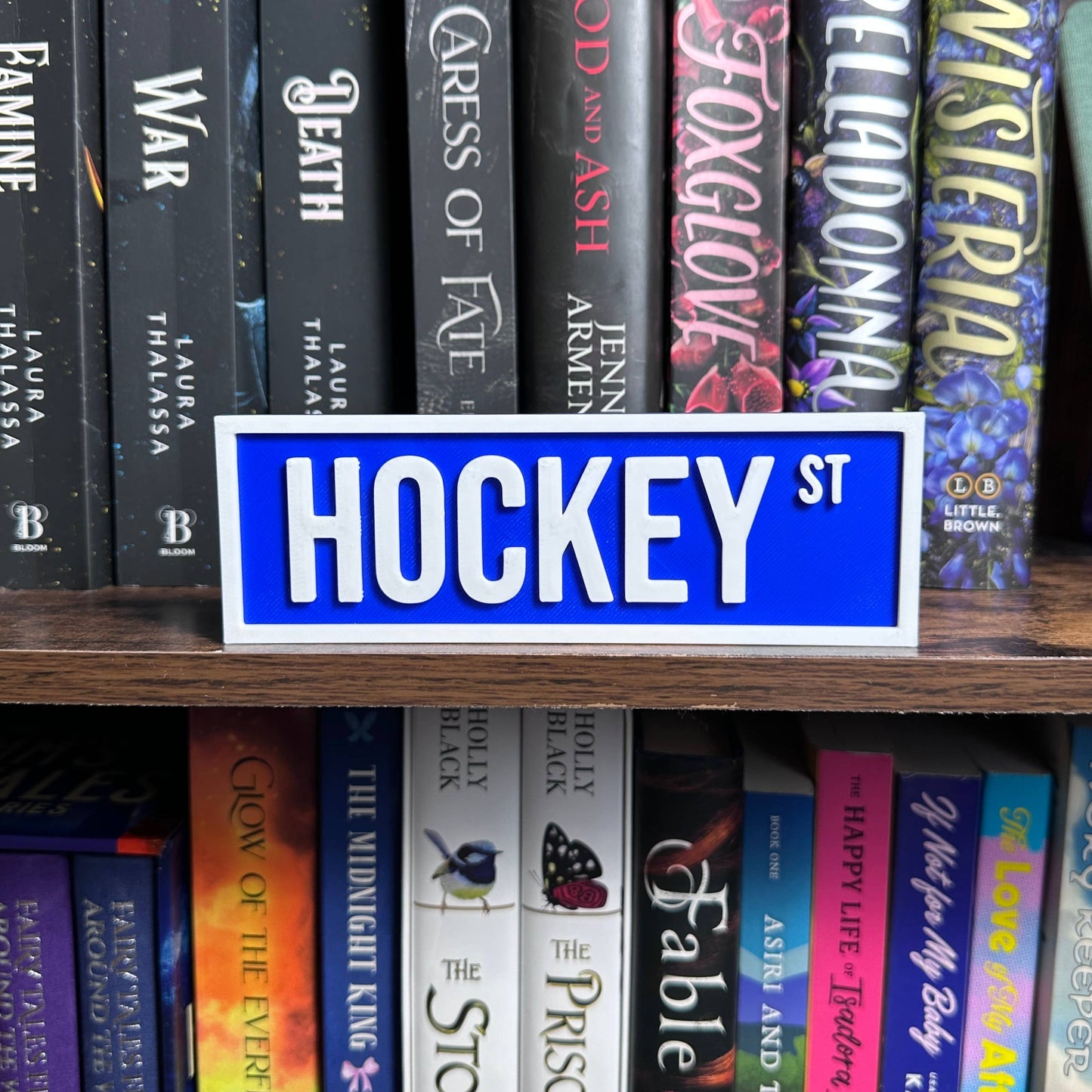 Hockey Street Sign | Bookshelf Decor