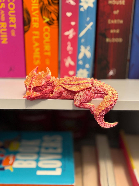 3D Printed: Sleeping Bookshelf Dragon