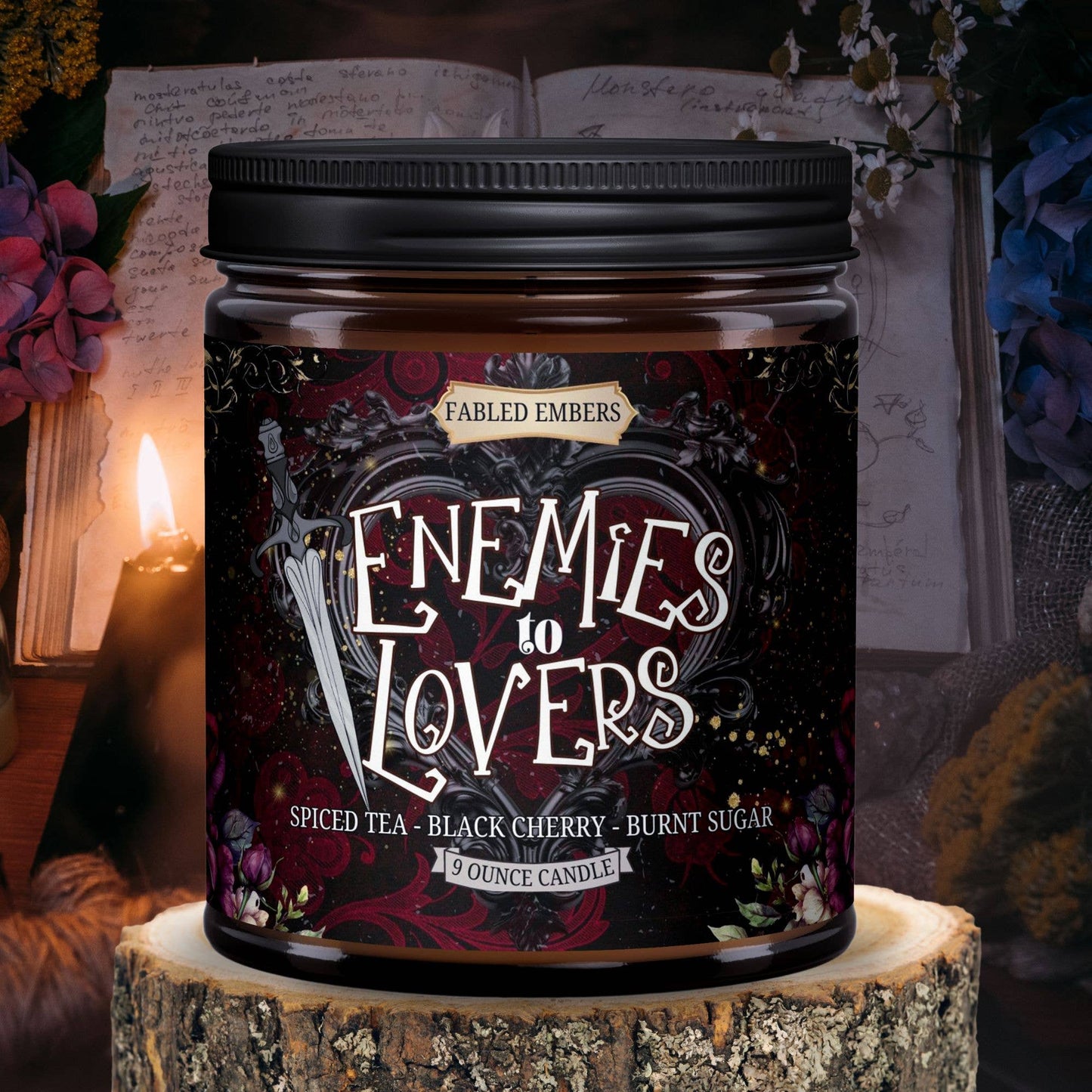 ENEMIES TO LOVERS bookish 9oz Candle Coconut Soy