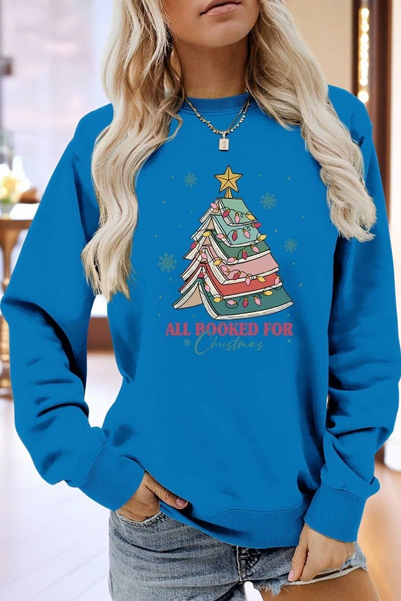 CWTBLL01325_LETTER PRINT CREW NECK CHRISTMAS SWEATSHIRT