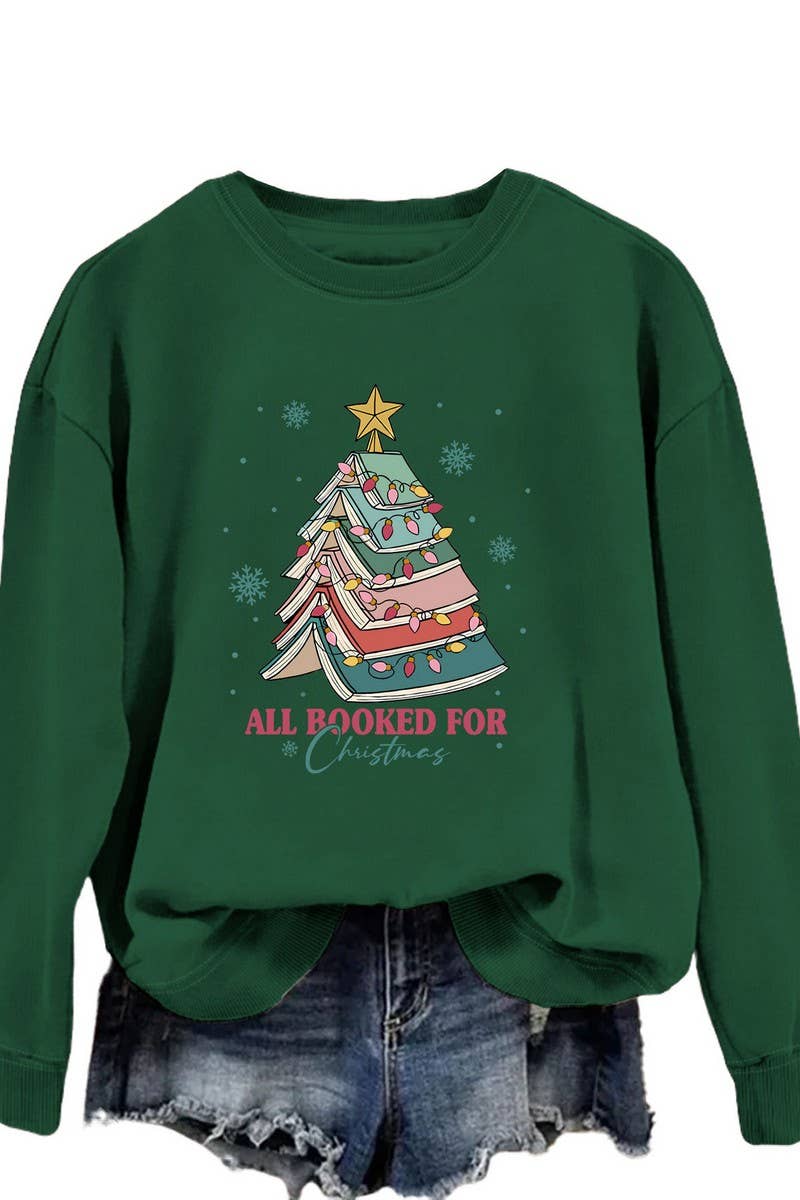 CWTBLL01325_LETTER PRINT CREW NECK CHRISTMAS SWEATSHIRT
