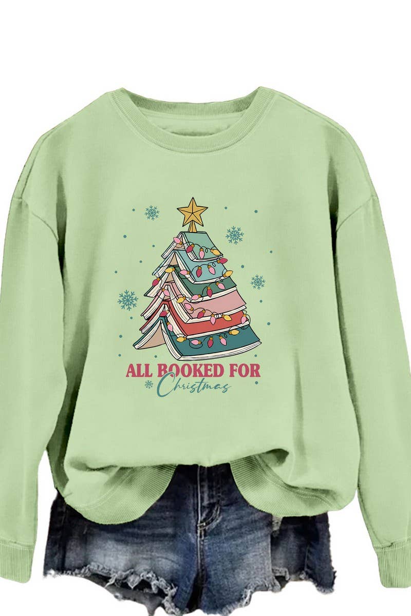 CWTBLL01325_LETTER PRINT CREW NECK CHRISTMAS SWEATSHIRT