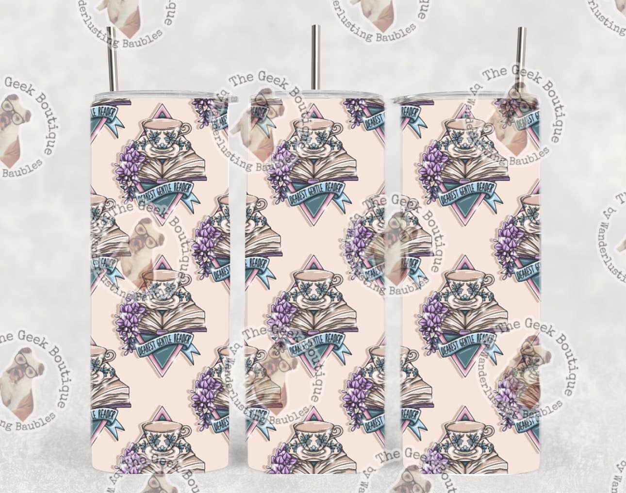 Regency Era Bridgerton Tea Time Bookish Romance Tumbler