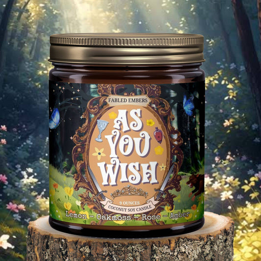 AS YOU WISH fairy tale nostalgic 9oz Candle Coconut Soy