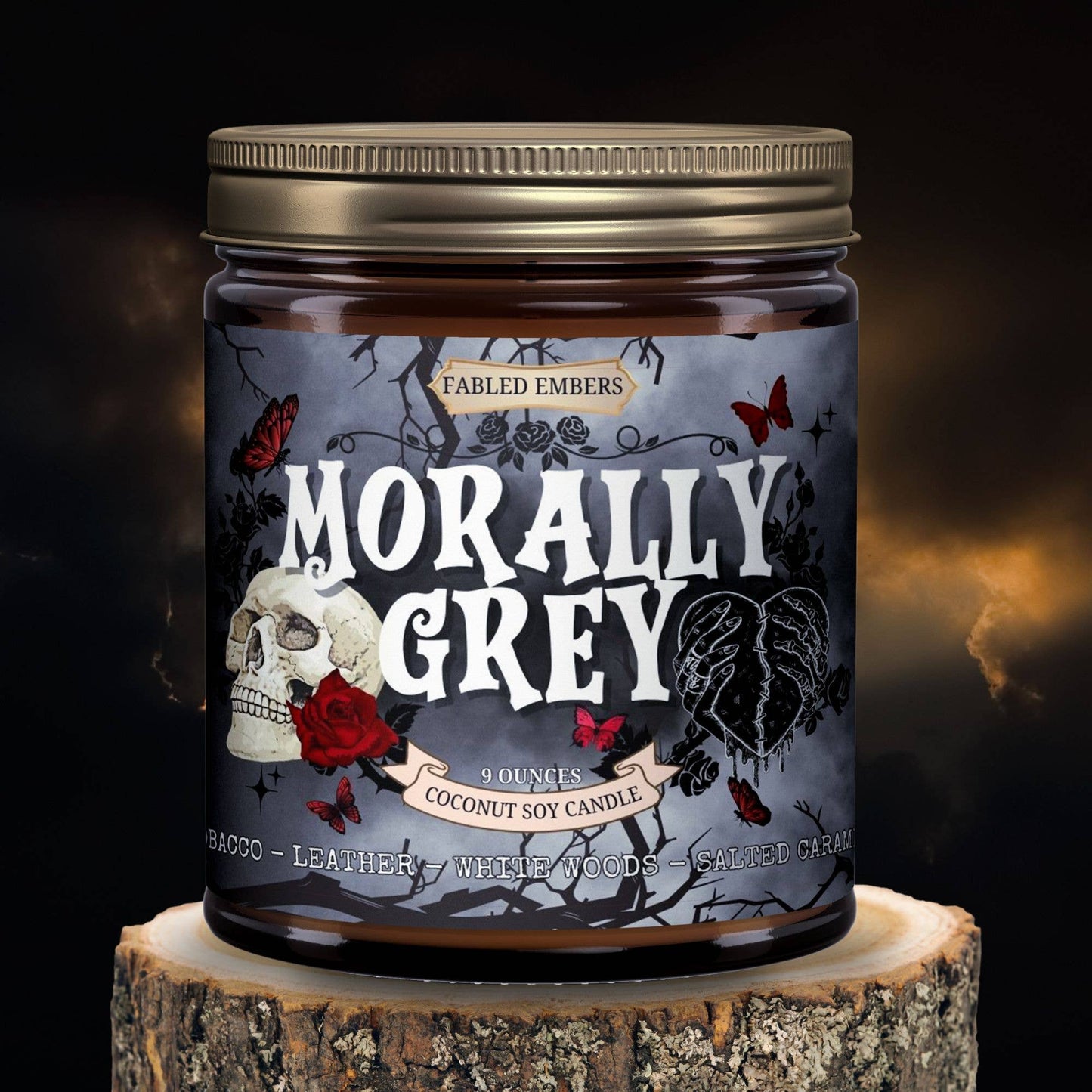 MORALLY GREY Book Lovers 9oz Candle Coconut Soy