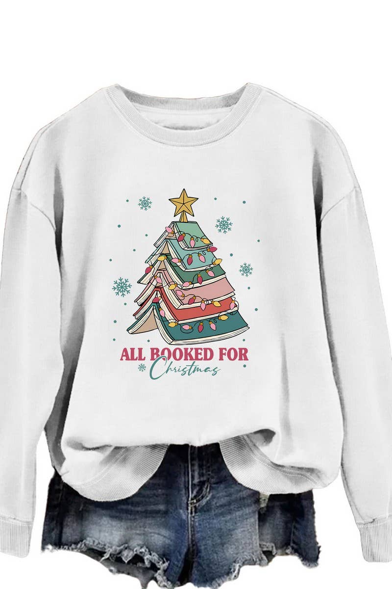 CWTBLL01325_LETTER PRINT CREW NECK CHRISTMAS SWEATSHIRT