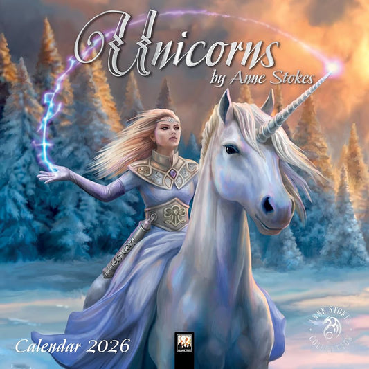Unicorns by Anne Stokes Wall Calendar 2026 (Art Calendar) cover image