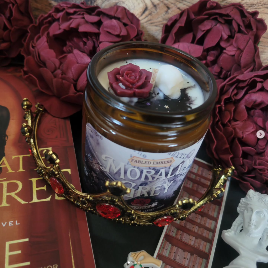 MORALLY GREY Book Lovers 9oz Candle Coconut Soy