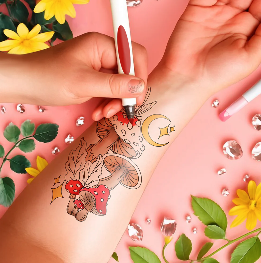 Temporary Tattoo - Moonlit Mushooms