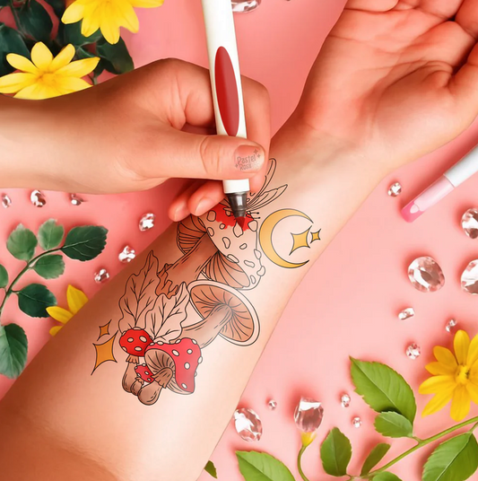 Temporary Tattoo - Moonlit Mushooms
