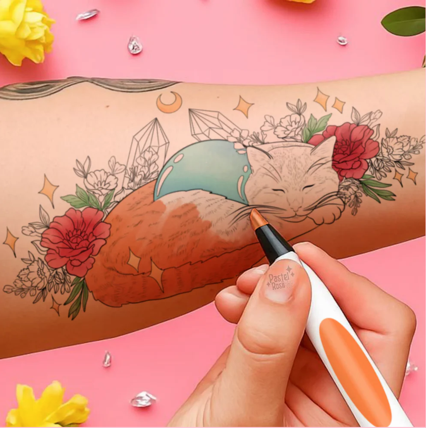 Temporary Tattoo - Sleeping Witch