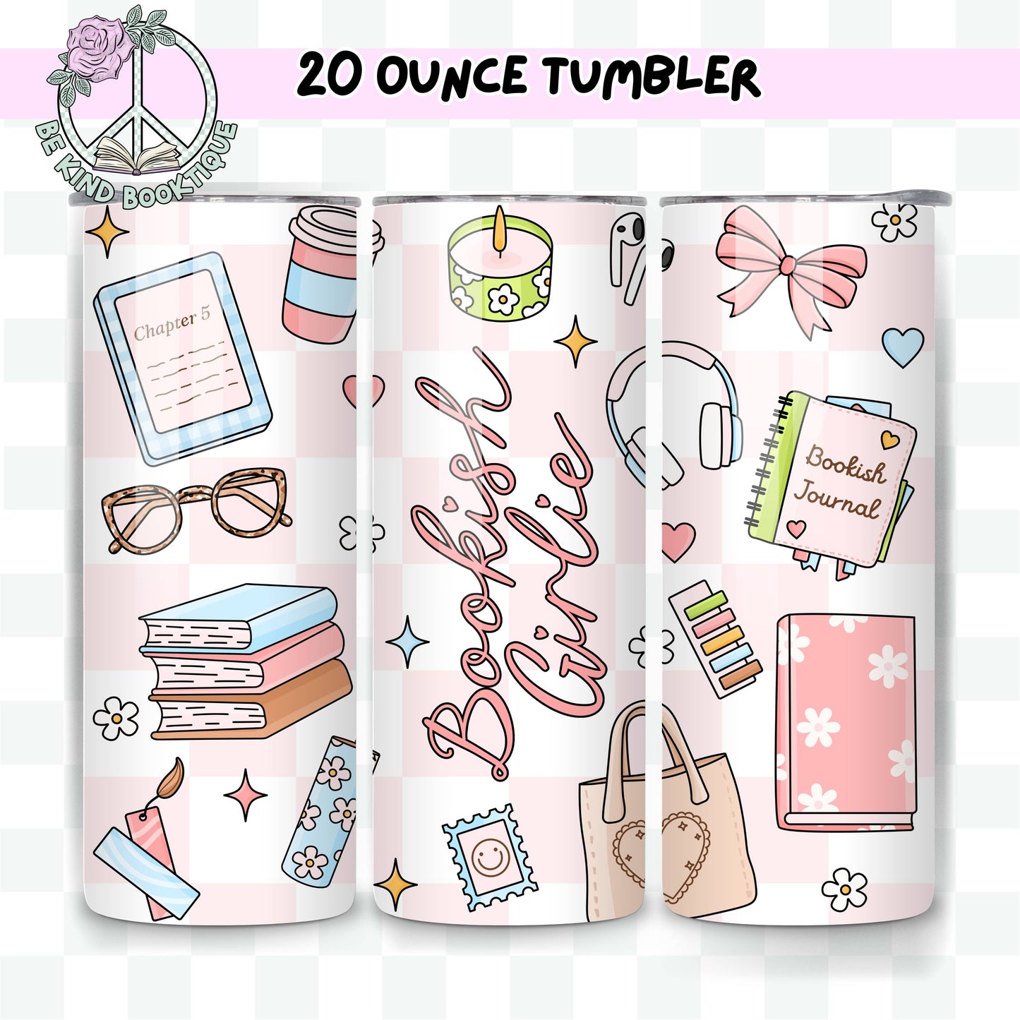 20 Ounce Tumbler: Bookish Girlie