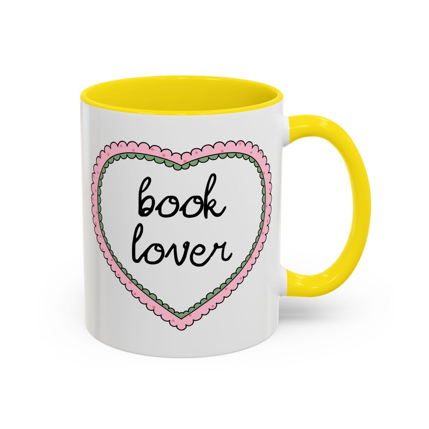 Book Lover Coffee Mug with Heart