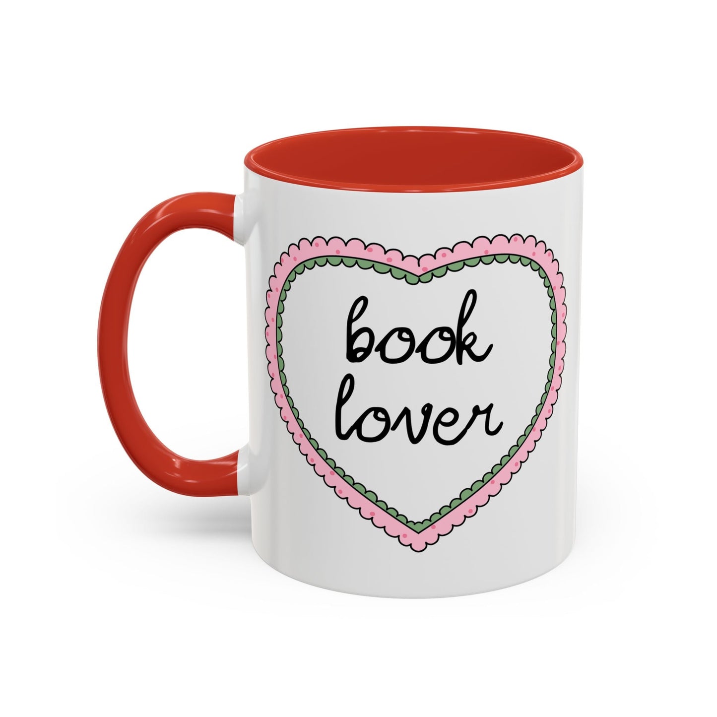 Book Lover Coffee Mug with Heart