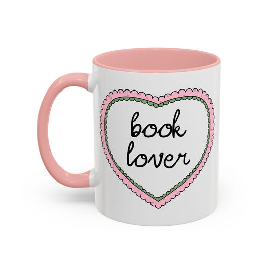 Book Lover Coffee Mug with Heart