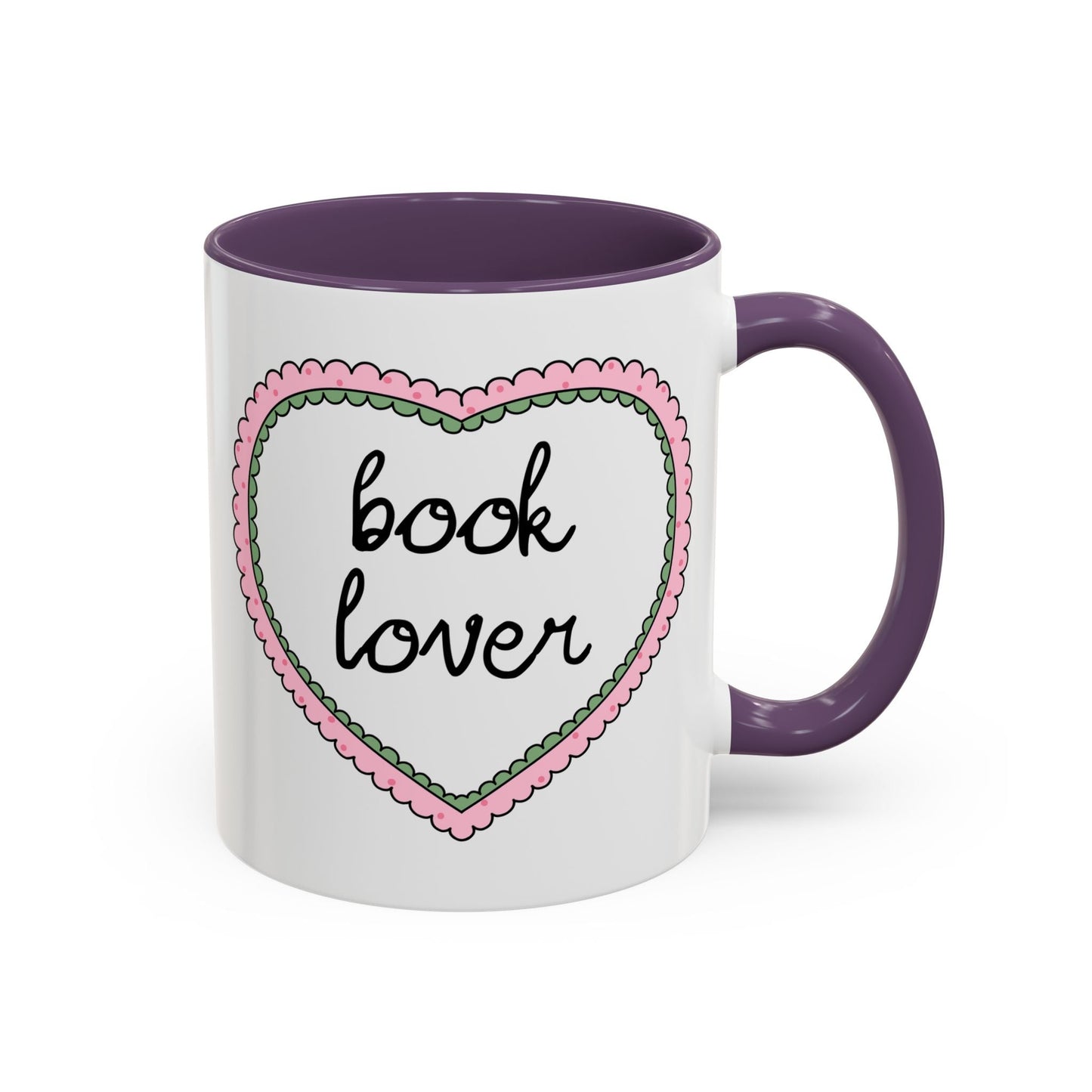 Book Lover Coffee Mug with Heart