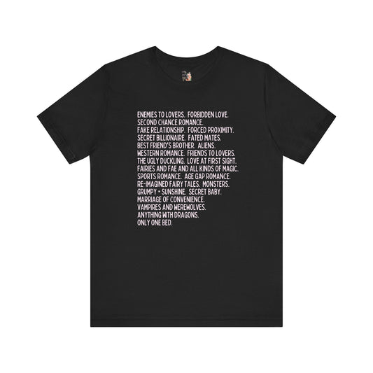 Bookish Romance Tropes T-Shirt