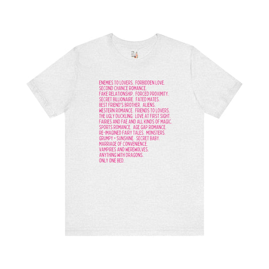 Bookish Romance Tropes T-Shirt