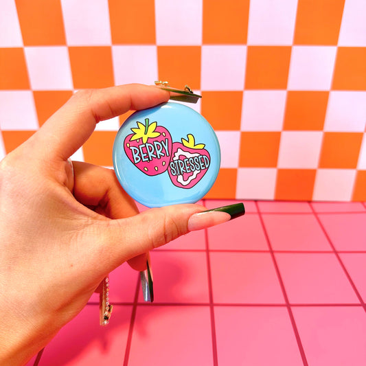 Stressed Funny Mental Health Button Pin Pinback Button